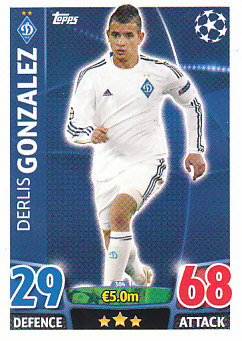 Derlis Gonzalez Dynamo Kyiv 2015/16 Topps Match Attax CL #304